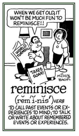 To recall events that took place previously in one's life.