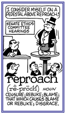 A censure or rebuke.