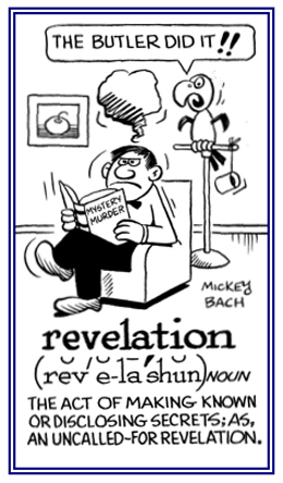 An act of making something known.