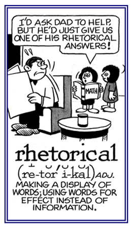 Using words to impress instead of giving information.