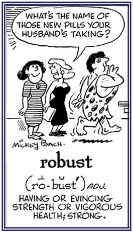 Expressing strength or vigorous health.