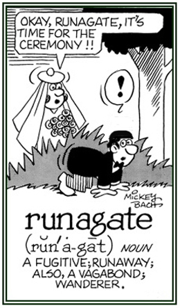 A person who runs away from something or someone.