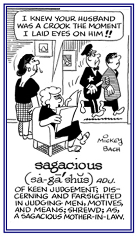 Relating to keen judgement.