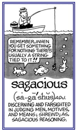 Conveying discerning judgement.