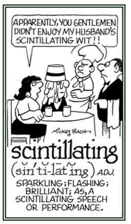 Brilliant  and flashing; as, a witty presentation.