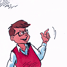 A boy is an example of a circumlocutionist in action.