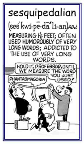 Pertaining to long and ponderous words.