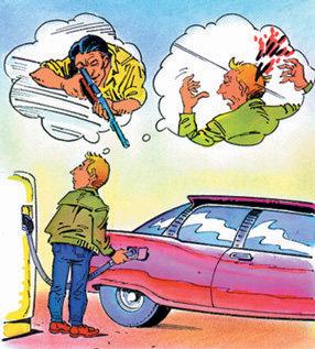 Man is afraid that a sniper that has killed several people will shoot him.