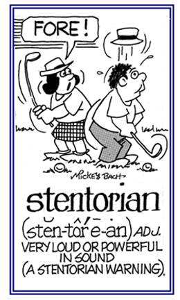 Conveying a loud warning.