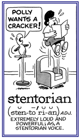 Descriptive of producing an excessive sound when expressing oneself.