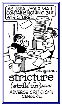 A censure or strong denunciations.