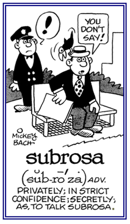 Privately, secretly, in strict confidence.