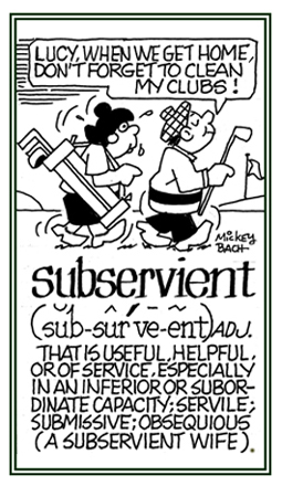 Helpful or of service; especially, in an inferior or a subordinate capacity; servile.