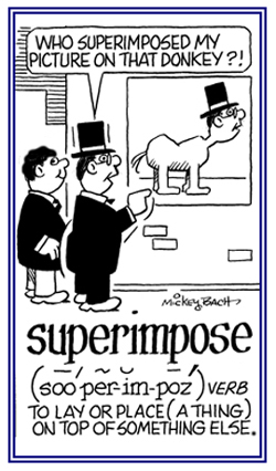 To put something on top of another thing.