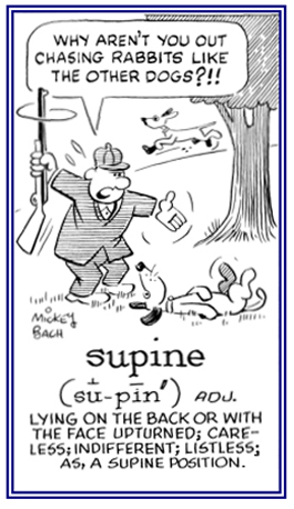 Relating to lying on the back with the face turned up.