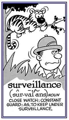 Constant watching someone.