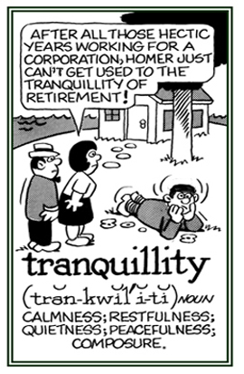 A peaceful composure or calmness.