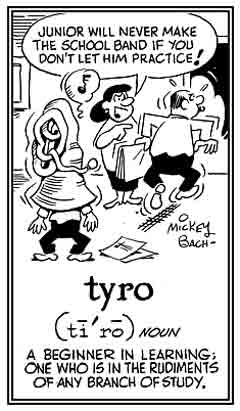 A boy who is having trouble learning to play a musical instrument.