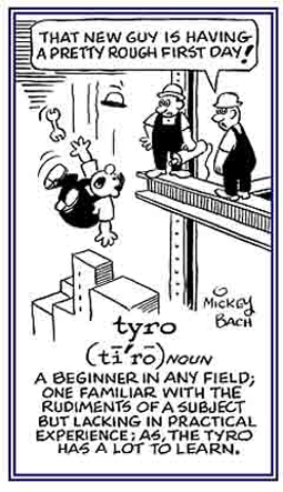 A beginner who is having trouble learning construction.