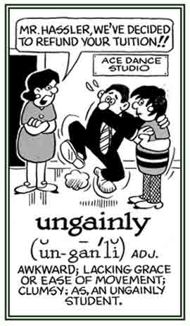 Lacking ease of movements.