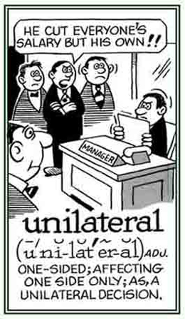 Referring to one side only.