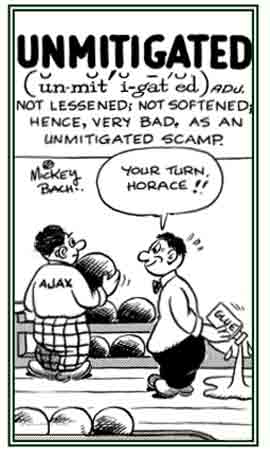 Conveying a bad trick or being a scamp.