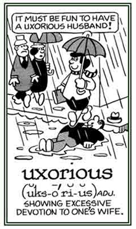 Husband is on his back on a street so his wife can walk on his body to avoid getting her feet wet.