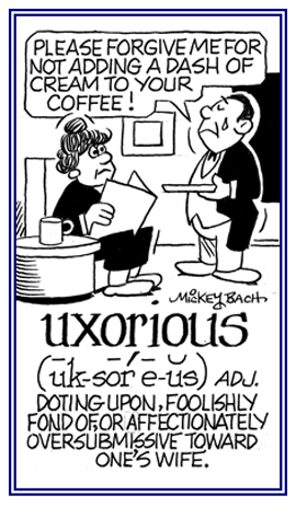 Wife has her husband serving the meals.