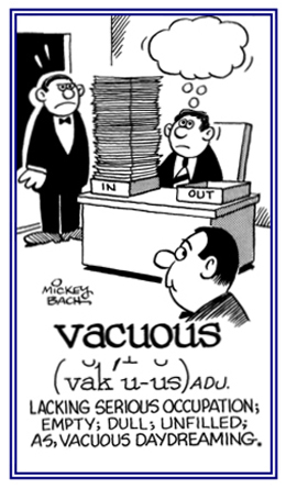Daydreaming while at work and not thinking about his job.