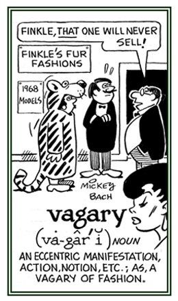 A strange action or notion.