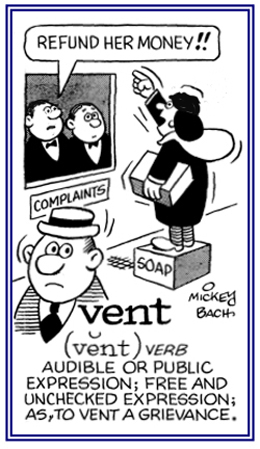 Publicly expressing one's grievance.