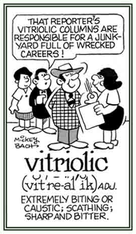 Pertaining to being extremely sharp and bitter.