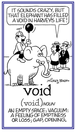 A feeling of emptiness or loss.